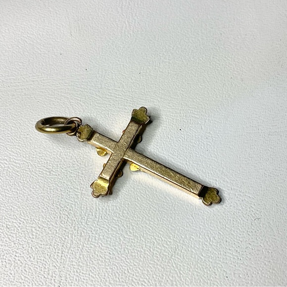 Vintage/Antique Cross Gold Filled HFB Fob or Pendant - Picture 3 of 5